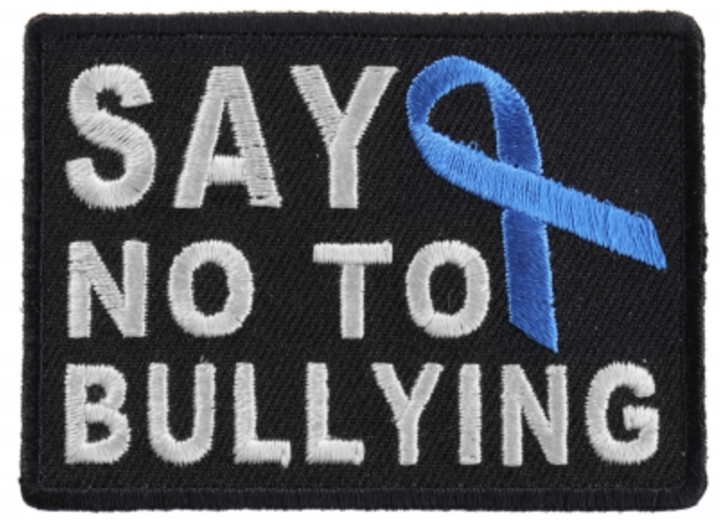 Ribbon Say No To Bullying Blue Patch